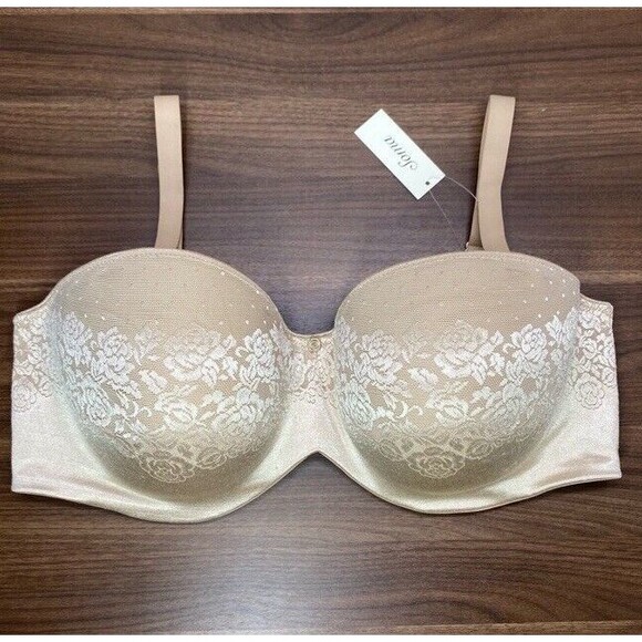 SOMA Bra 44DDD Beige Underwire Stunning Support Multi Way Straps Full Coverage - Picture 3 of 14
